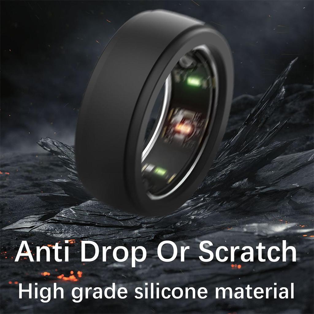 XDfind Soft Silicone Protective Case For Samsung Galaxy Ring/Oura Ring Smart Ring Sleeve Cover Anti-Scratch Shockproof, Size:S/M