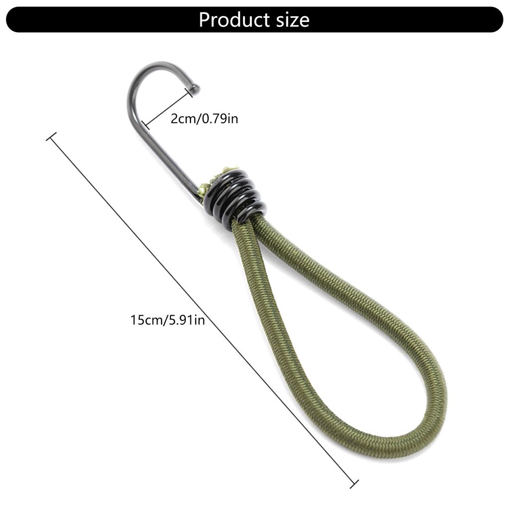 10Pcs Spirals Iron Elastics Drawstrings Hook Outdoor Tent Elastics Rope Hook Bungee Cord With Hook Tent Accessories