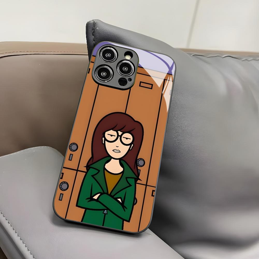 Anime D-Daria Phone Case for Iphone 17 Air 16 15 14 12 11 13 Pro Max Mini X Xr Xs Puls Black Glass Cover
