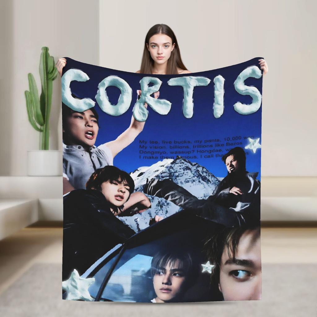 Soft Blanket Airplane Travel CORTIS Kpop  Throw Blanket  Flannel Bedspread For Living Room Novelty Sofa Bed Cover