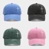 Streetwear Baseball Cap With Cross Stud Embroidery For Casual Men Women