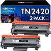 Compatible Toner Cartridge - LASER GENETICS CARRON - TN2420 - Black - Pack of 2 - 3000 Pages
