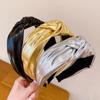 Synthetikleder Knoten Kopf Reifen Glänzend Damen Haarband Einfaches Reise Haarband Für Damen Mädchen