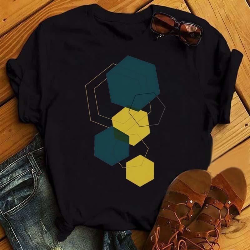 

Женская летняя футболка с 3D-принтом, простая и персонализированная, с коротким рукавом 6XL