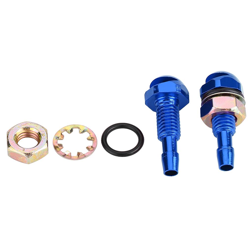 2pcs Universal Aluminum Alloy Car Auto Front Windshield Sprayer Washer Nozzle Blue