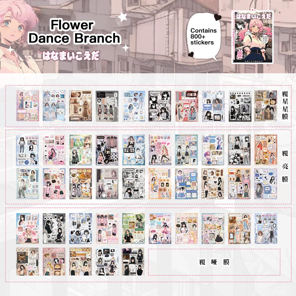 

45Pcs/Set Romantic Memory Retro Stickers Book Decorative Scrapbook Journal Diy Planner Supplies Stationery Gift for Girls Kids #01