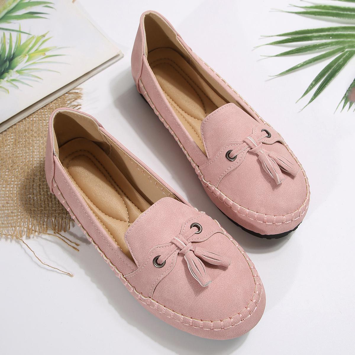 

Женские черные мокасины с бантом и кисточками на мягкой подошве, слипоны для комфорта, весна/осень 2025 40