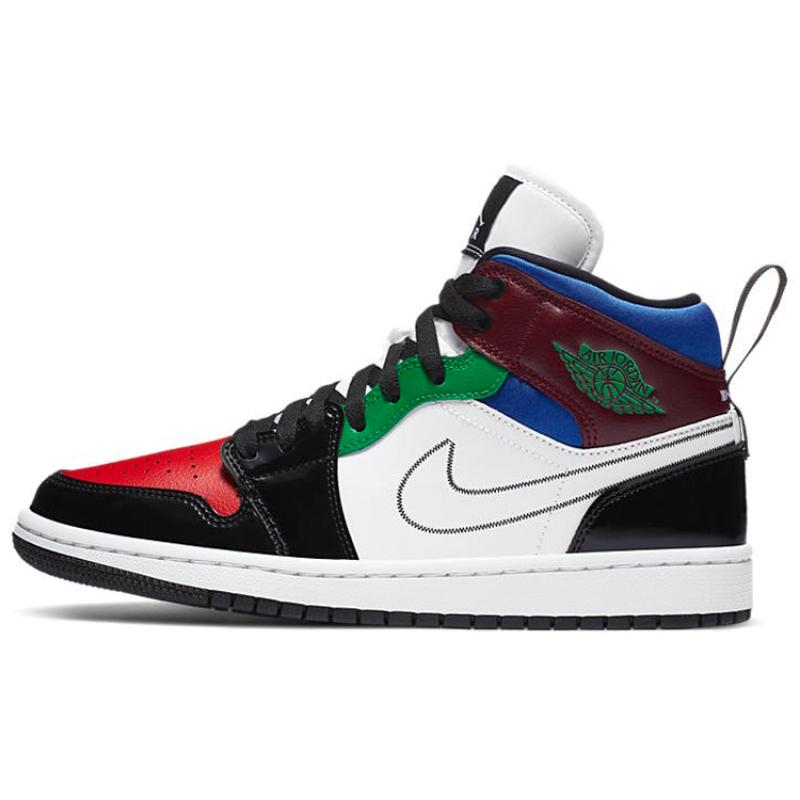 

Женские кроссовки Air Jordan 1 Mid Se Black White Multi Color DB5454-001 35.5