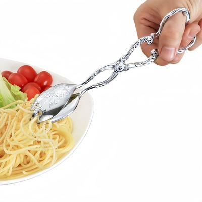 Vintage Style Fruit Salad Cake Clip Buffet Food Tong Gold-plated Snack Cake Clip Salad Pastry Clamp Baking Barbecue Coffeeware