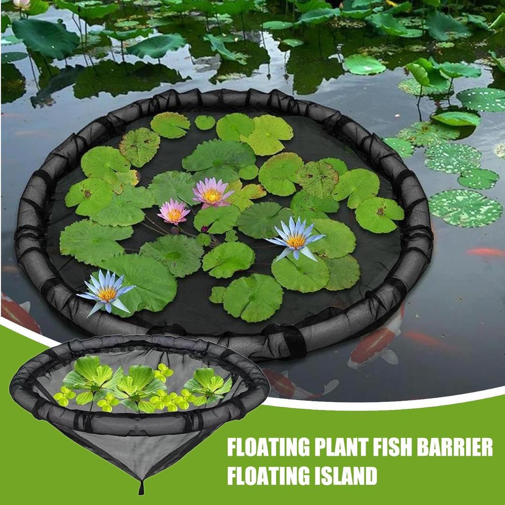 Anneau de Plante Flottante Île Flottante Pot de Fleurs Filet Fin Filet Pot Protection Étang 17,7 Pouces Filet Pour Étang de Jardin Décor Extérieur