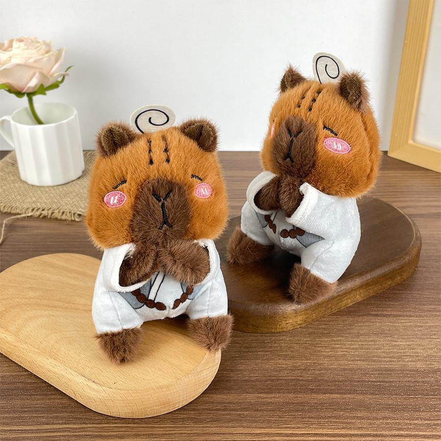 Captivating Plush Capybara Keychain Doll With Short Fur Perfect For Kids Adults And