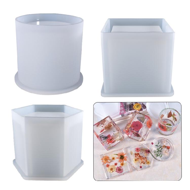Planter Vase Flowerpot Handcraft Soap Candle Plate Resin Mold Silicone Mould