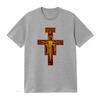 St Francis of Assisi San Damiano Cross Catholic Eastern Retro Unisexs T Shirt Vintage Washed Slightly Casual Stylish Versatile