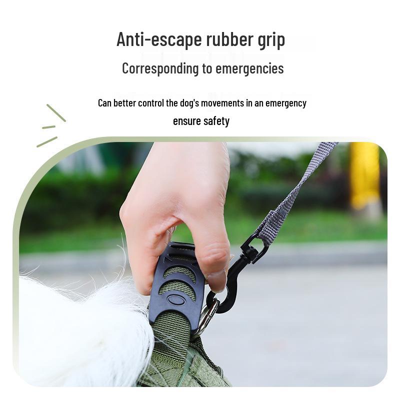 Water-Repellent Tactical Dog Harness & Leash for Medium/Large Dogs