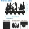 MAYJOYDIY Golf Coat Racks Wall Mounted Wood Golf Clubs Tree Key Hangers for Wall 11.8×7.9inch Black Key Holder 5 Alloy Hooks Home Decor Gifts