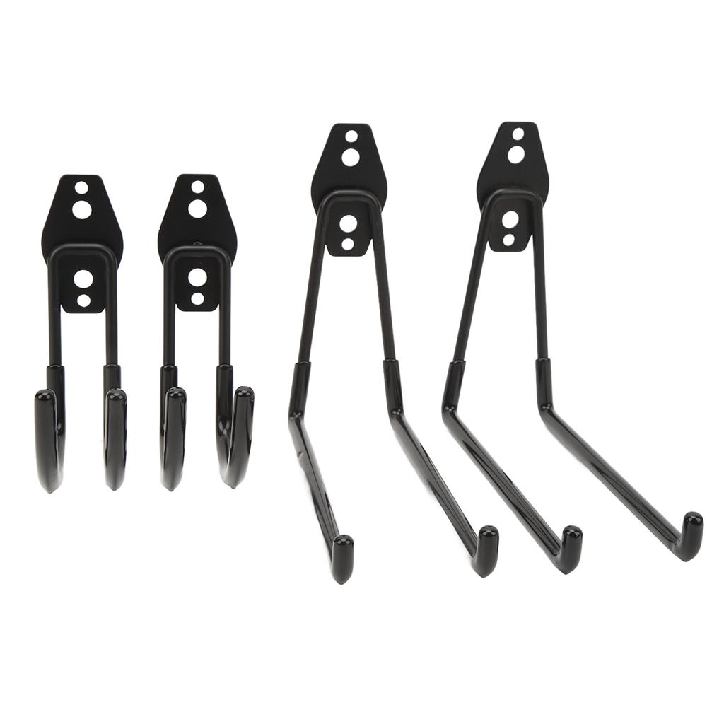 4 Pcs Garage Hook Heavy Duty Strong Bearing Tool Hanger Square and Curved Wall Mounted Hanging