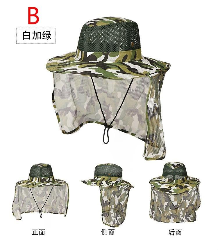 Outdoor Fishing Hat Wide Brim Man Breathable Mesh  Cap Beach S Camouflage Sun UV Protection Shade  Kastking