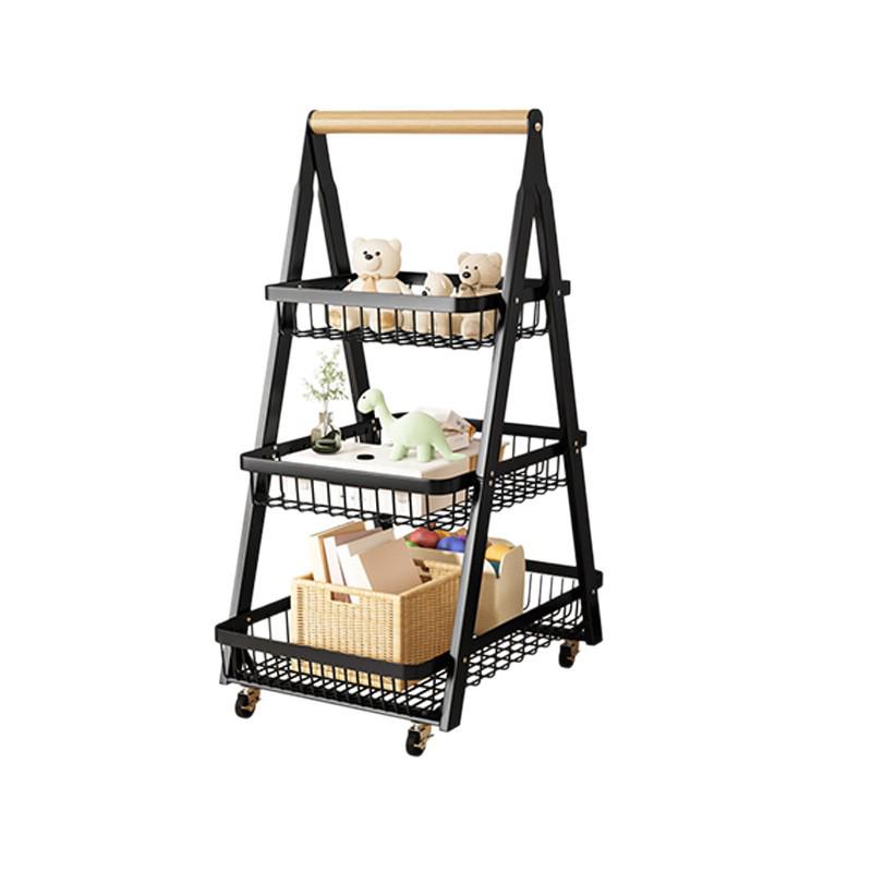 Punch-Free Multilayer Kitchen & Living Room Storage Trolley