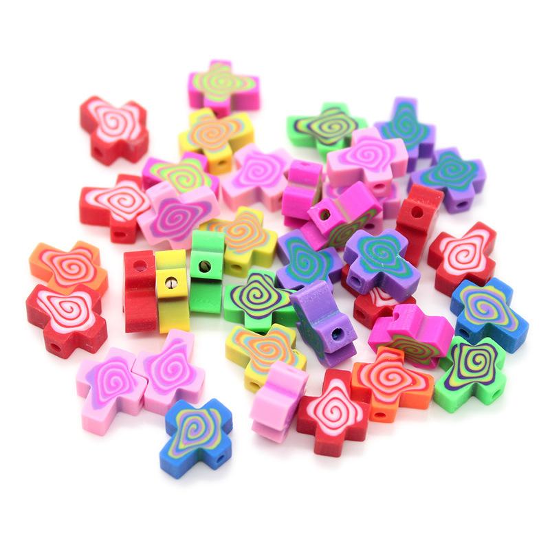Soft Pottery Pieces Beaded Diy Mobile Phone Chain Accessories Loose Beads Smiley Face Letters Animal Fruit Mixed Soft Pottery