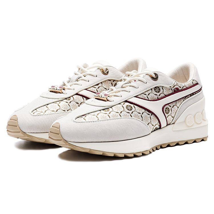 Li Ning 1990 Retro Running Shoes Women Sneakers Off-White ALFR180-1