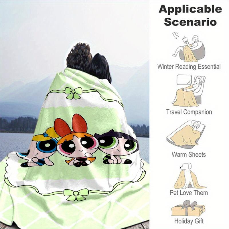 1pcPowerpuff Blanket - Soft and Comfortable for All Seasons - Perfect G