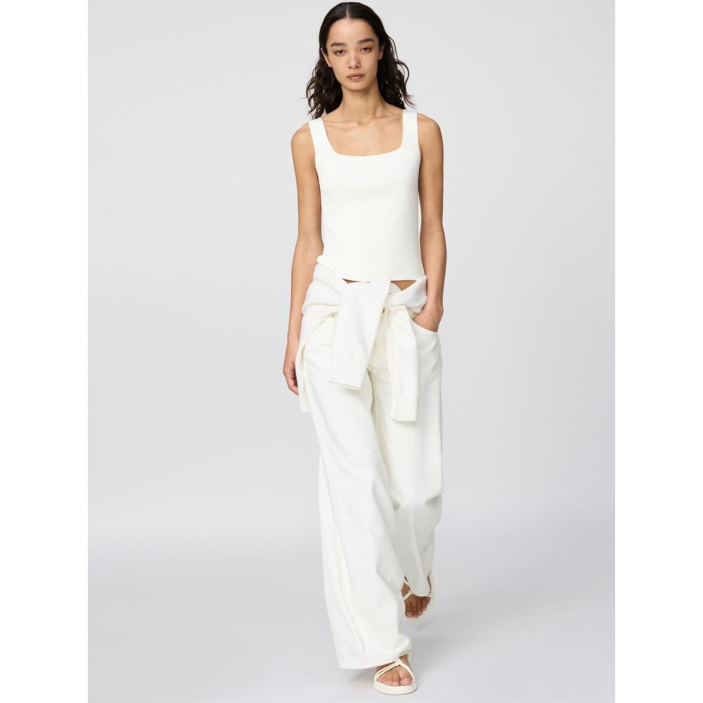 Uniqlo Japan 3d Ribbed Square Neck Sweater Sleeveless