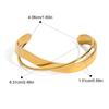 Yori Minimalist Stainless Steel Metal Irregular 18K Golden PVD Bracelet Bangle Distinctive Jewelry Wholesale 2025