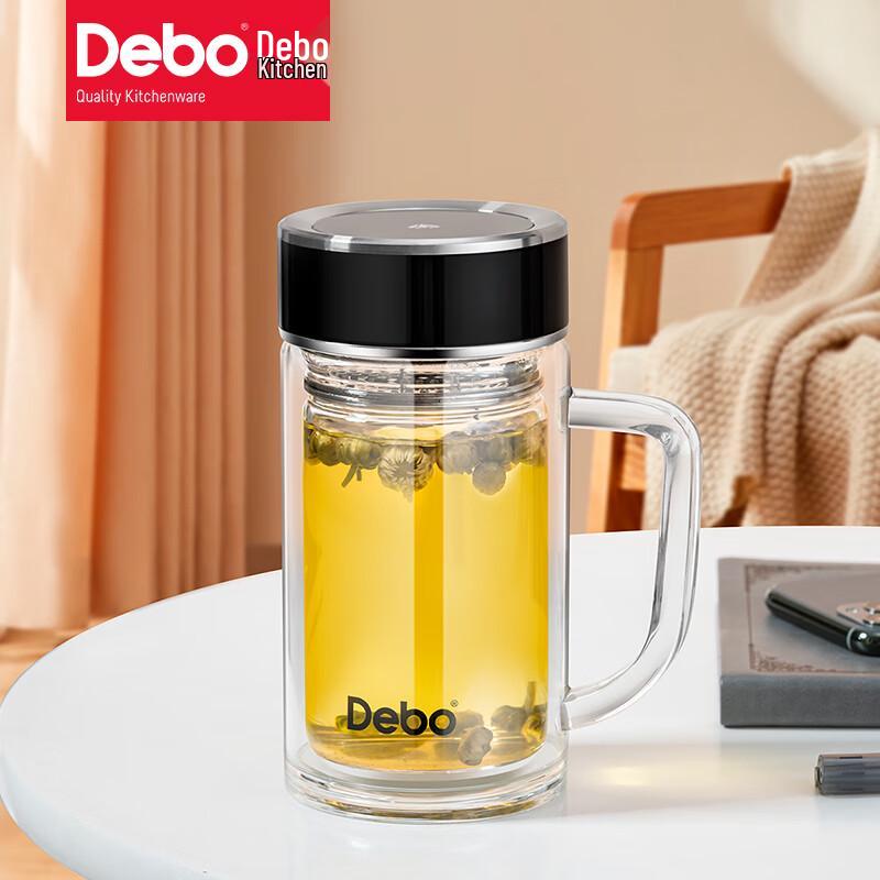 Debo Lavenda Double-Layer Glass Cup