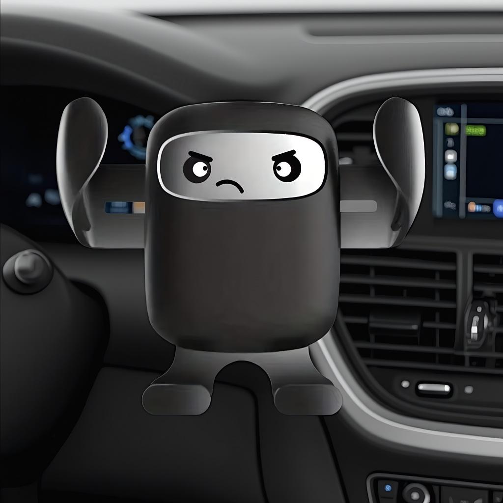 Creative Cartoon Car Phone Holder - Adjustable Air Vent Clip Mount for GPS Navigation & Hands-Free Driving