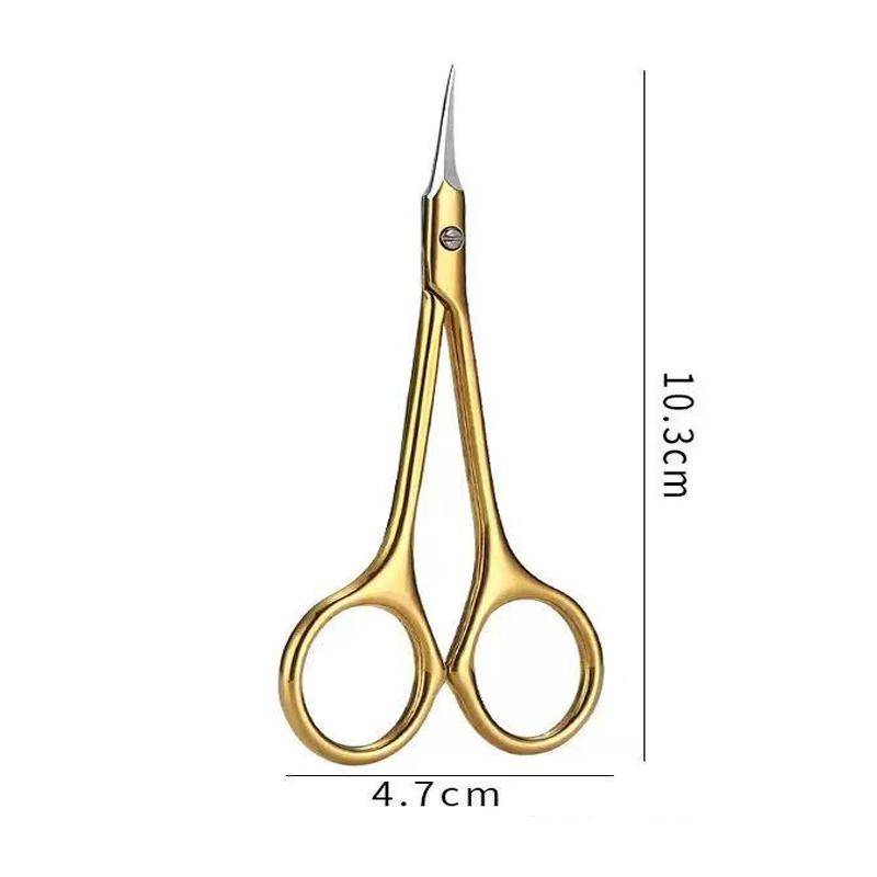 3Colors Stainless Steel Manicure Scissors for Nail Care Handle Cuticle Nipper Dead Skin Removal Scissors Beauty Tools