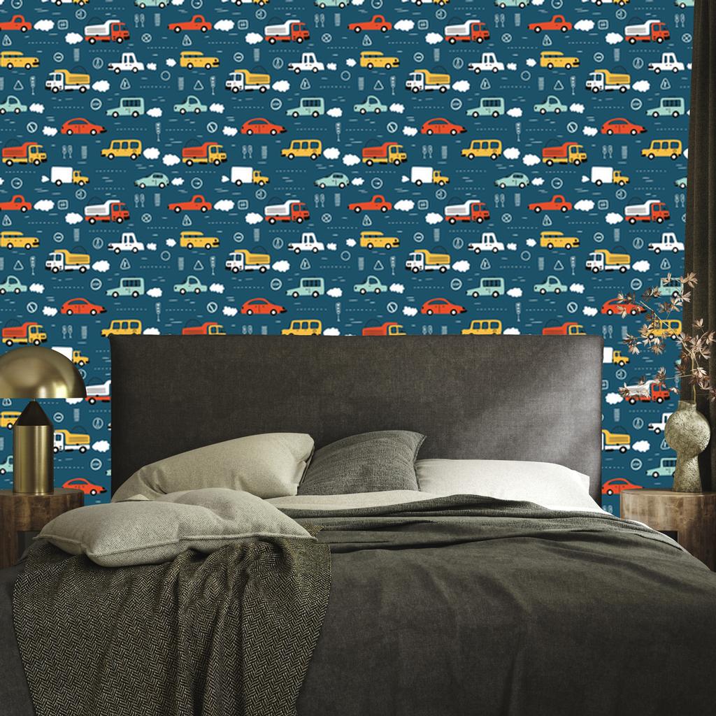Wallpaper Cars and colorful cars for living room and bedroom 50x1000