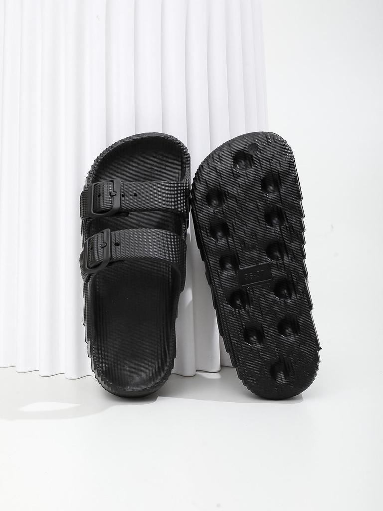 2026 Fashionable Thick-Soled EVA Sandals for Couples - Versatile Indoor/Outdoor Wear in Solid Colors