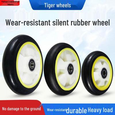 Solid Core Rubber Wheels for Hand Trucks - 8", 10", 12" Silent Oxygen Cylinder Cart with Axle