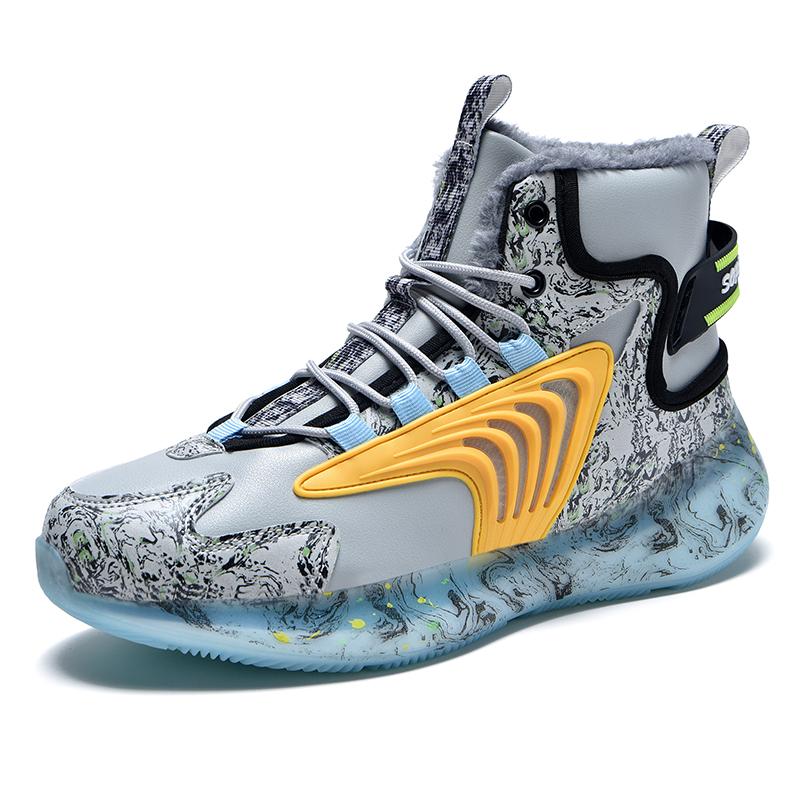 35-46 Winter Plus Size Fashion Trend High Top Velvet Warm Cotton Shoes Snow Boots Sports Casual Shoes Dad Shoes