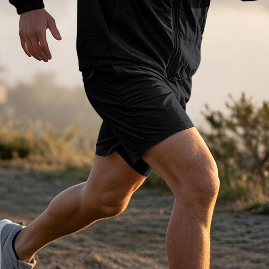 Men Outdoor Casual Regular Fit Lightweight Shorts Breathable Quick Dry Drawstring Waist Versatile Athletic Shorts