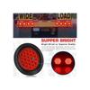 APSMOTIV 4" Round LED Trailer Tail Light 2PCS 24 LED Stop Turn Signal Brake Marker Clearance Trailer Real Light for Trucks Trailer RV Waterproof