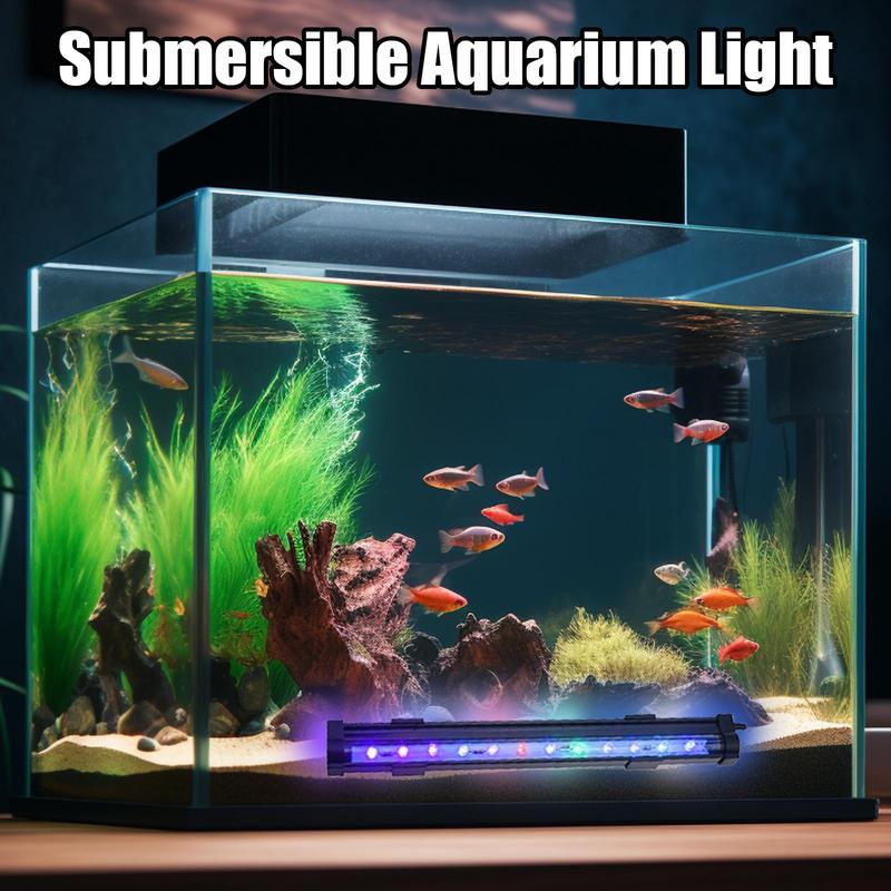 Aquarium Lights For Fish Tank Underwater LED Light With 7 Colors Waterproof Aquarium Lamp For Freshwater Saltwater Betta Fish
