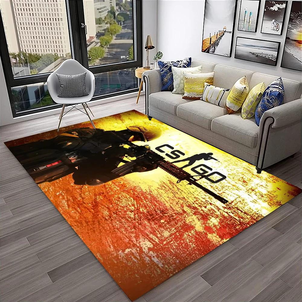 CS GO,Counter Strike Game Gamer 3D Carpet Rug for Home Living Room Bedroom Sofa Doormat Decor,kids Area Rug Non-slip Floor Mat