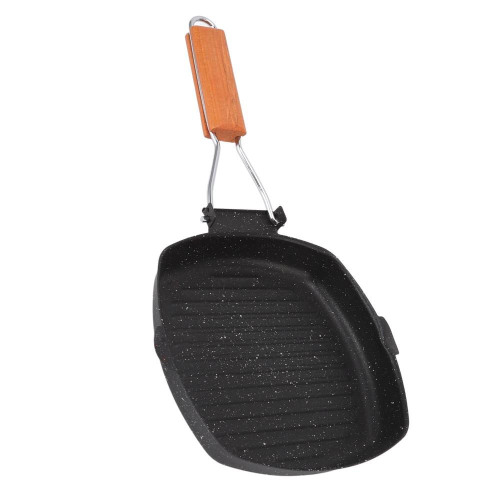 Folding Handle Frying Pan Nonstick Grilling Skillet Steak Special Pan Grill Pan  Camping/Household