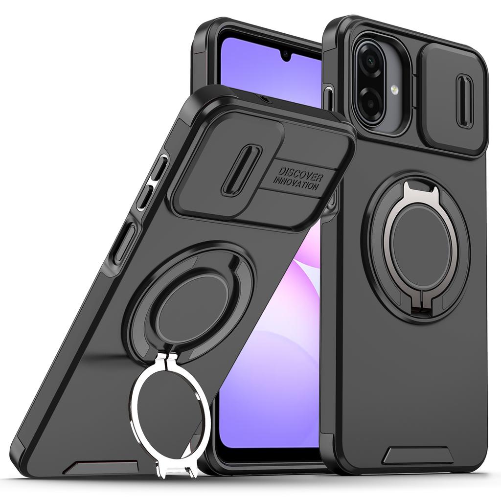 For Samsung A07 Case Galaxy A06 A05 F07 M07 M05 F05 A03S A02S Cover New Armor Case Slide Lens Protect Magnetic Ring Holder Cover