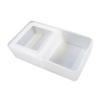 Black/White Plastic Breeding Feeders Box Plastic Anti-escape Reptile Feeding Bowl 2 in 1 Double Box Worm Dish Turtle