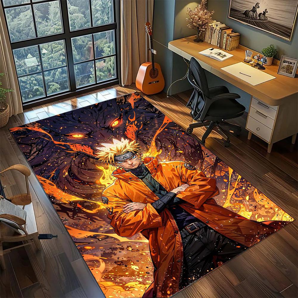 Non Slip Naruto Floor Mat Carpet Washable Large Area Rug for Bedroom Gamer Room Home Decor