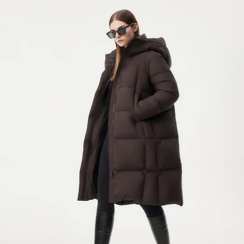 Tanboer Damen TBF530836Z Lange Verdickte Daunenjacke mit Kapuze