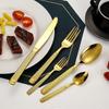 Roman column black 20-piece set Roman column stainless steel cutlery knife, fork and spoon 24-piece set hotel restaurant steak knife, fork and spoon