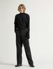 MARBETE Leather Tab Slacks Black