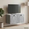 Wall Mounted TV Cabinet Grey Sonoma 59.5 x 31 x 30 cm