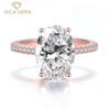 Oval Rings For Women Girl 925 Sterling Silver 9*13mm Rose Pink White Zircon Wedding Engagement Anniversary Jewerly Gift