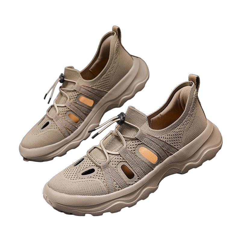 Men's Wide Toe Box Sneakers Casual Sports Slip-on Shoes Barefoot Hollowed Minimalist Design Summer Breathable Plus Big Size