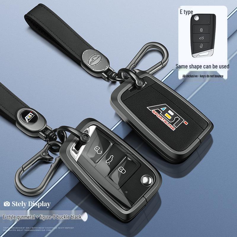 Volkswagen Golf 6 Key Case Cover for 2010-2012 Models, 3-Button Folding Insert Type