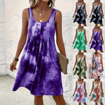 Women's Summer Spaghetti Strap Elegant Vacation Flowing Loose Beach Dress